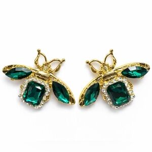 Emerald Bee Earrings